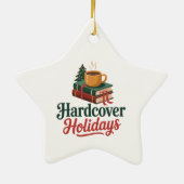 Hardcover Holidays Festive Keepsake Keramisch Ornament (Achterkant)