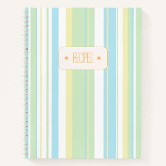 (Hardcover) Pastel gestreepte recepten Notitieboek