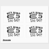 Harde, actieve, eenvoudige uitvoering rechthoekige sticker (Vel)