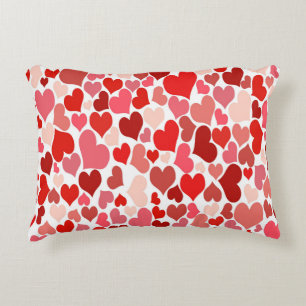Harde afdrukken Rood en Roze Accent Kussen