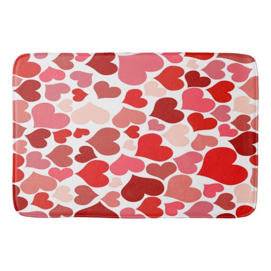 Harde afdrukken Rood en Roze Badmat (Voorkant)