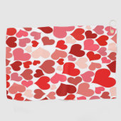 Harde afdrukken Rood en Roze Golfhanddoek (Horizontaal)
