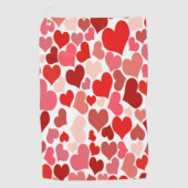 Harde afdrukken Rood en Roze Golfhanddoek (Voorkant)