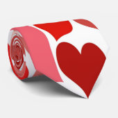 Harde afdrukken Rood en Roze Stropdas (Opgerold)