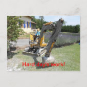 Harde arbeid - Teddy beer op digger Briefkaart (Voorkant)