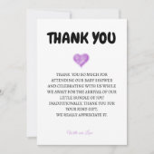 Harde Baby shower Hartelijk dank Kaart (Voorkant)