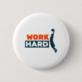 Harde Basketball werken Ronde Button 5,7 Cm (Voorkant)