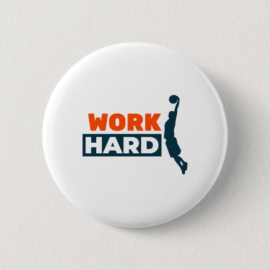 Harde Basketball werken Ronde Button 5,7 Cm (Voorkant)