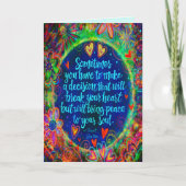 Harde beslissingen stimuleren kleurrijke inspirati kaart (Voorkant)