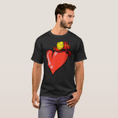 Harde brandweerman Valentijnsdag Kool Volunteer Fi T-shirt (Voorkant volledig)