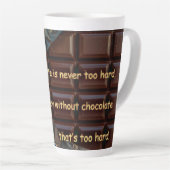 harde chocolade ... latte mok (Rechterhoek)