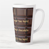 harde chocolade ... latte mok (Rechts)