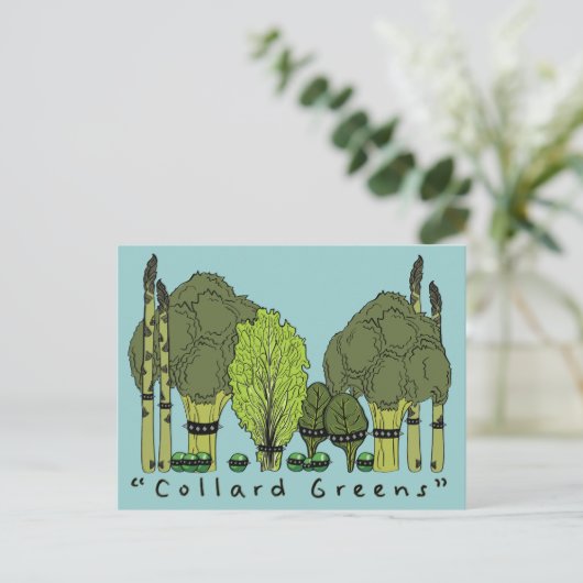Harde Collard van de Kern Greens Briefkaart (Staand voorkant)