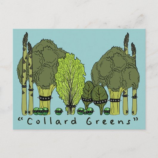Harde Collard van de Kern Greens Briefkaart (Voorkant)