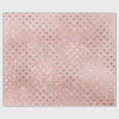 Harde Confetti Sparkly Sequin Silver Pink Rose Cadeaupapier (Vlak)