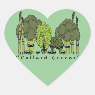 Harde Core Collard Greens Hart Sticker