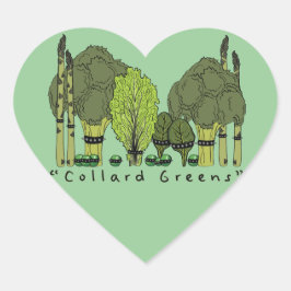 Harde Core Collard Greens Hart Sticker