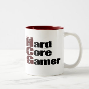 Harde-core gamer tweekleurige koffiemok