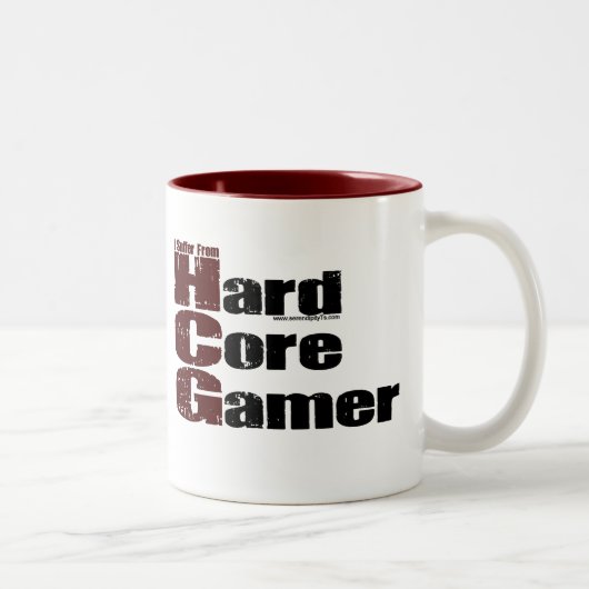 Harde-core gamer tweekleurige koffiemok (Rechts)
