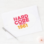 Harde core sinds 1961 ovale sticker (Envelop)