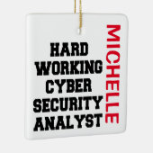 Harde cyberbeveiligingsanalist keramisch ornament (Rechts)