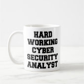 Harde cyberbeveiligingsanalist koffiemok (Links)