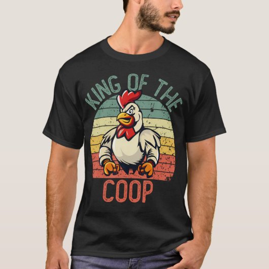 Harde Daddy T-shirts Voor Mannen Kip Koning Van De (Voorkant)