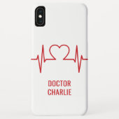 Harde EKG-aangepaste naam en telefoongesprekken Case-Mate iPhone Case (Achterkant)