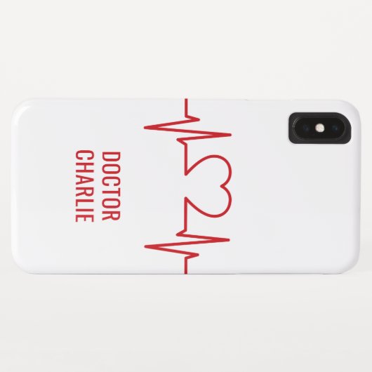 Harde EKG-aangepaste naam en telefoongesprekken Case-Mate iPhone Case (Achterkant (horizontaal))