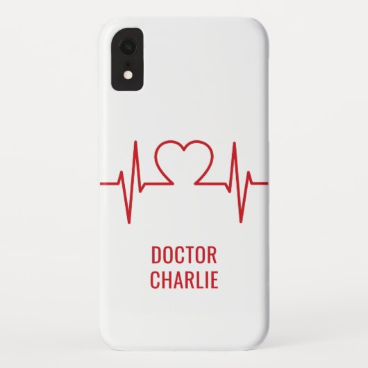 Harde EKG-aangepaste naam en telefoongesprekken Case-Mate iPhone Case (Achterkant)