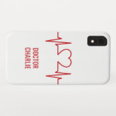 Harde EKG-aangepaste naam en telefoongesprekken Case-Mate iPhone Case (Achterkant (horizontaal))