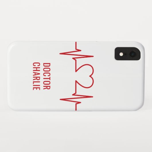 Harde EKG-aangepaste naam en telefoongesprekken Case-Mate iPhone Case (Achterkant (horizontaal))