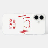 Harde EKG-aangepaste naam en telefoongesprekken Case-Mate iPhone Case (Achterkant (horizontaal))
