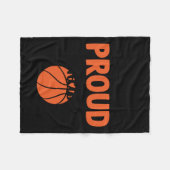 Harde en trotse basketbal moeder - grappige citate fleece deken (Voorkant (Horizontaal))