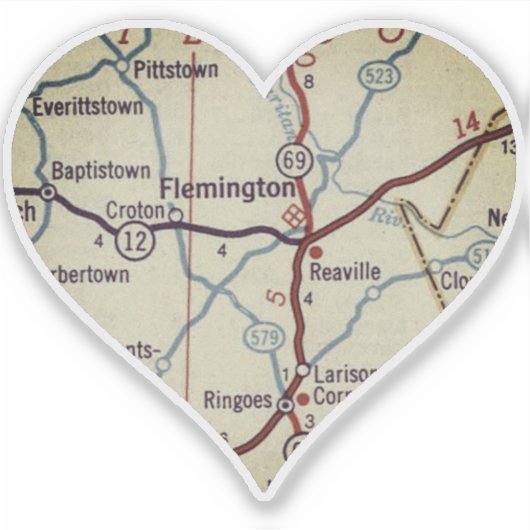 Harde Flemington NJ Sticker (Voorkant)