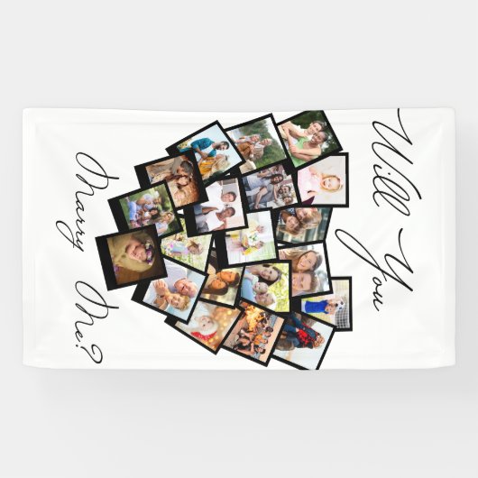 Harde foto Collage zal je laten zien dat ik zwart  Spandoek (Horizontaal)