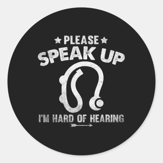 Harde gehoor van  gehoorstoornissen alstublieft SP Ronde Sticker (Voorkant)