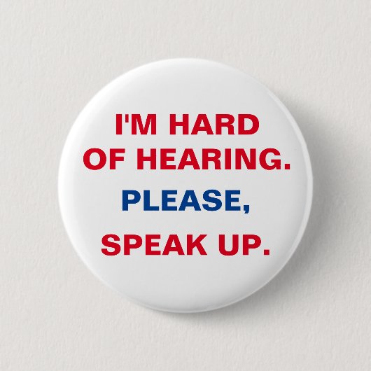 Harde gehoorknop ronde button 5,7 cm (Voorkant)