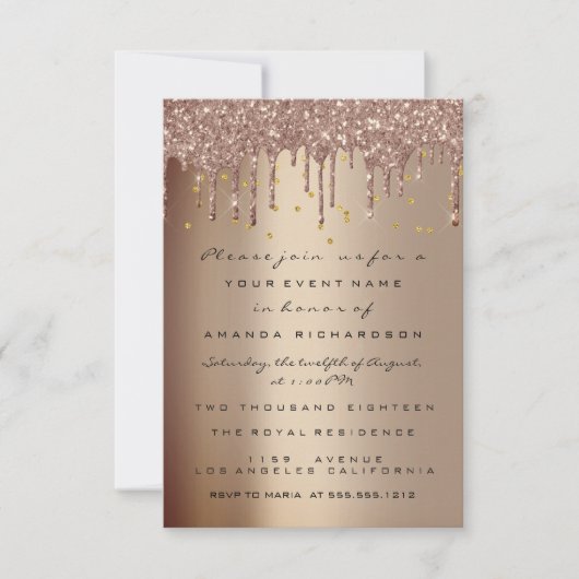 Harde glitter Strijdt Roos Moederdag Tea Party Kaart (Voorkant)