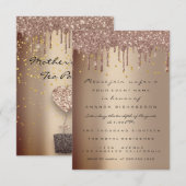 Harde glitter Strijdt Roos Moederdag Tea Party Kaart (Voorkant / Achterkant)