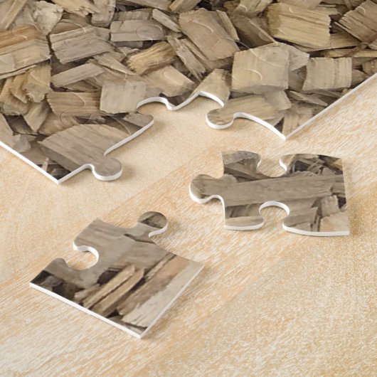 Harde grap met houtsnippers achtergrond legpuzzel (Zijkant)