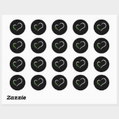 Harde groene lint ter ondersteuning van geestelijk ronde sticker (Vel)