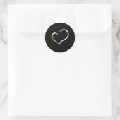 Harde groene lint ter ondersteuning van geestelijk ronde sticker (Tas)