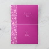 Harde hartkaart feestdagen kaart (Binnen)