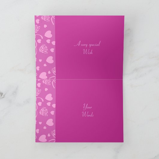 Harde hartkaart feestdagen kaart (Binnen)