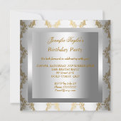 Harde hiel Silver Gold-feestdag Kaart (Achterkant)