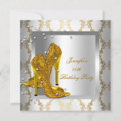 Harde hiel Silver Gold-feestdag Kaart (Voorkant)