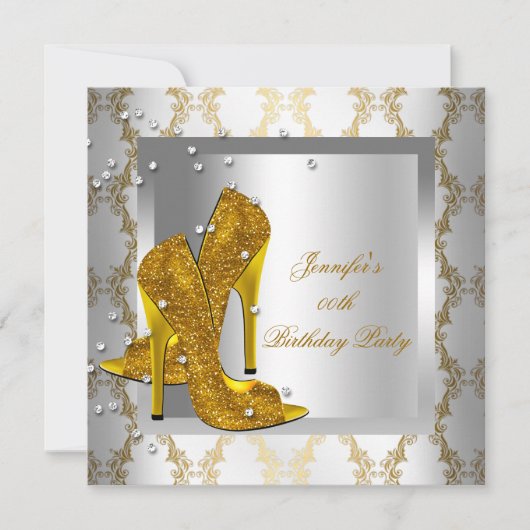 Harde hiel Silver Gold-feestdag Kaart (Voorkant)