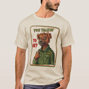 Harde Hondenuitstraling – Vintage Militaire Dieren T-shirt
