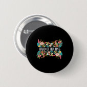 Harde hoorwaarschuwing en bewustzijnsontwerp voor ronde button 5,7 cm (Voorkant /achterkant)